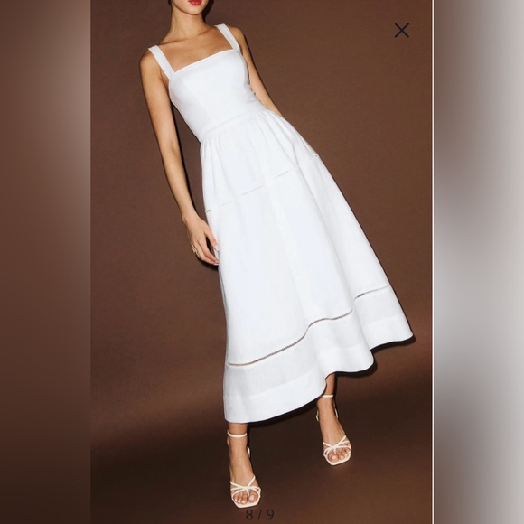 Reformation Dresses & Skirts - Reformation Everett Linen Midi Sundress white